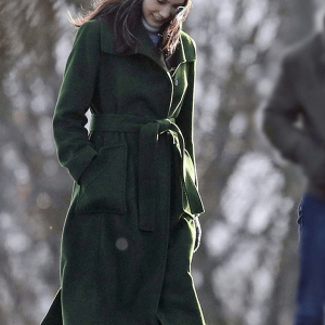 Eternals 2021 Gemma Chan Green Trench Coat