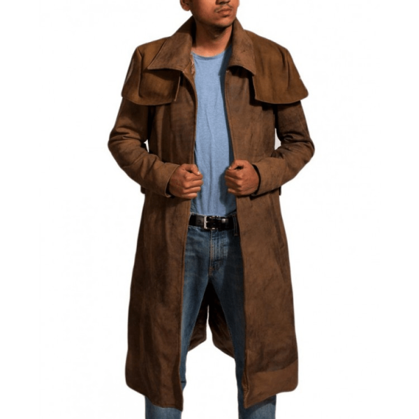 Fallout Ncr Ranger Duster Brown Suede Leather Coat