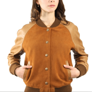 Frye Women's Suede And Leather Varsity Jacket