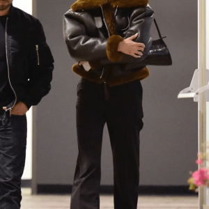 Hailey Bieber Leather Jacket