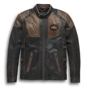 Men Harley Davidson Triple Vent Trostel Leather Jacket