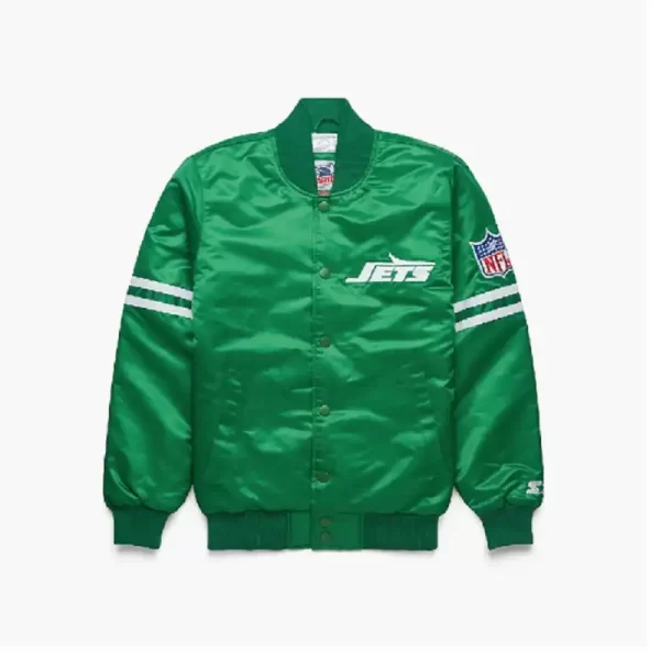 Homage X Jets Starter Green Satin Jacket