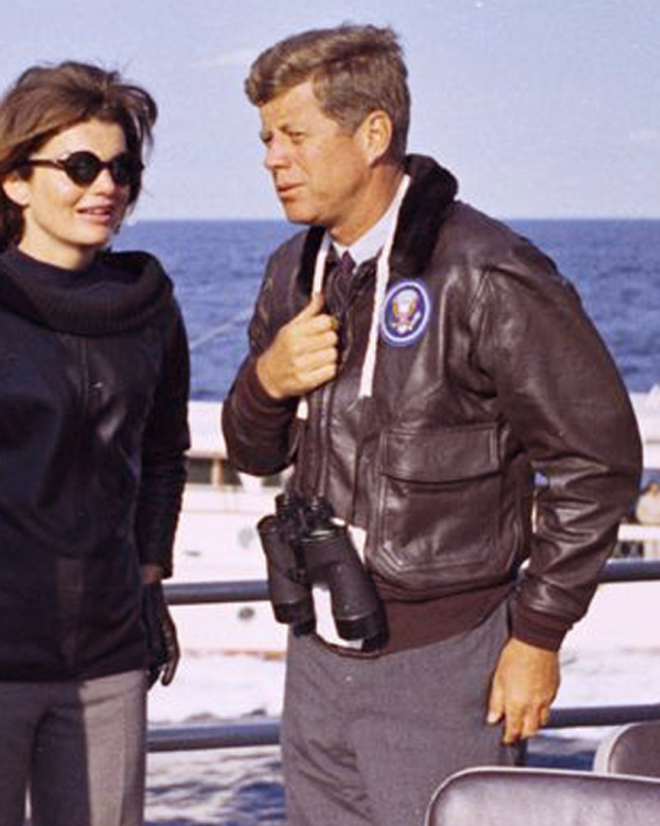John F. Kennedy Bomber Leather Jacket