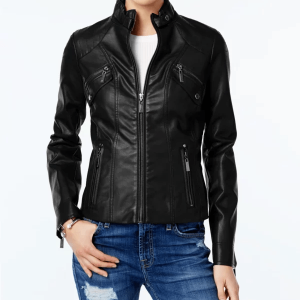 Jou Jou Juniors’ Faux-leather Moto Jacket