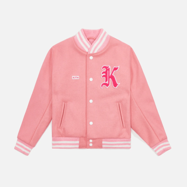 Kith Kids Barbie For Golden Bear Varsity Wool Jacket