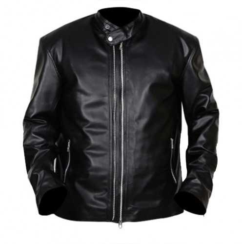 Lucifer D.b. Woodside (Amenadiel) Round Collar Biker Leather Jacket