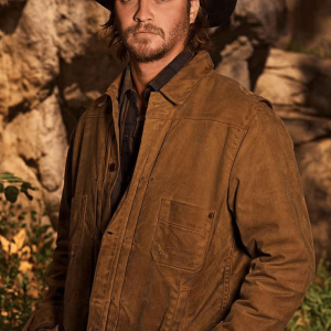 Luke Grimes Yellowstone Kayce Dutton Waxed Cotton Jacket