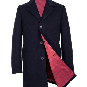 12th Doctor Who Black Wool Coat