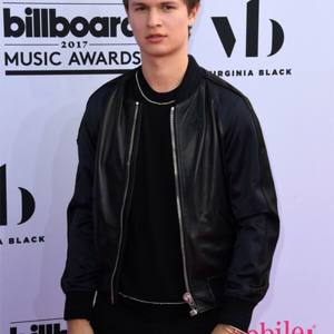 Ansel Elgort Ribbed Varsity Black Jacket