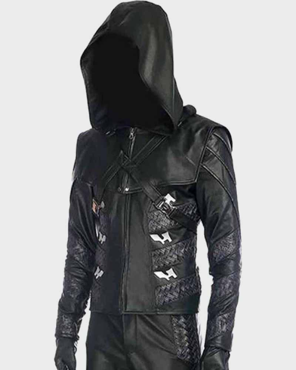 Arrow Prometheus Black Leather Jacket