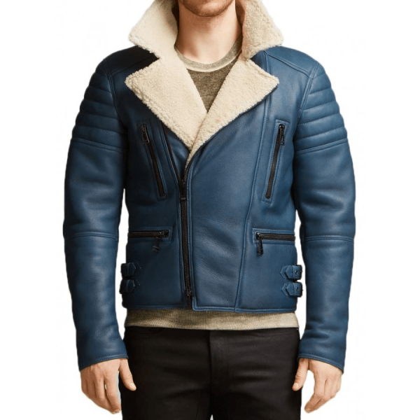 Mens Asymmetrical Leather Jacket