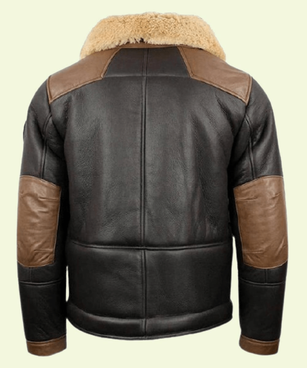 Men's Black Aviator Shearling Leather Jacket - Fortune Jackets