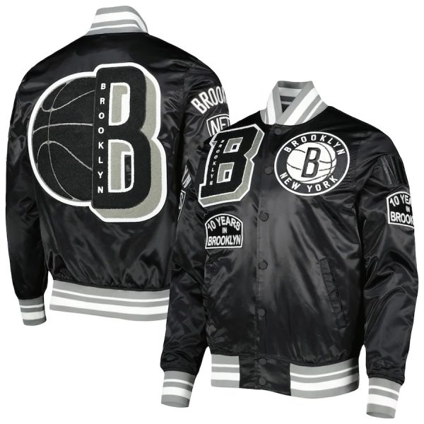 Men's Brooklyn Nets Pro Standard Black 10 Years In Brooklyn Mash Up Capsule Jacket