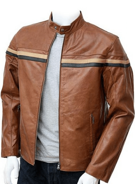 Men’s Classic Brown Motorcycle Leather Jacket