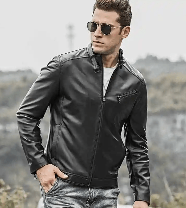 Men’s Iconic Basic Leather Jacket - Fortune Jackets