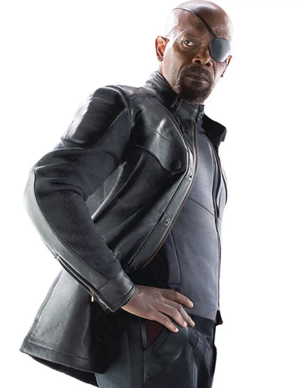 Nick Fury Avengers Age Of Ultron Black Faux Leather Jacket