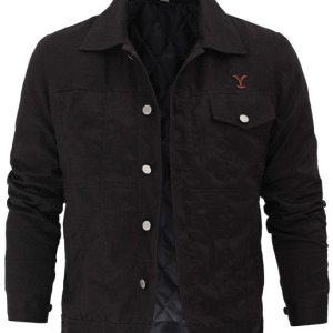 Yellowstone Wheeler Trucker Black Cotton Jacket