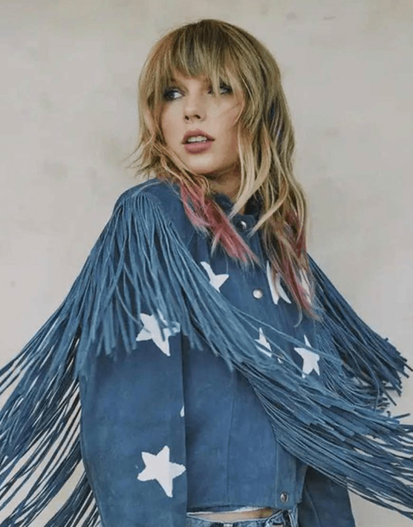 Miss Americana Taylor Swift Fringed Blue Denim Jacket