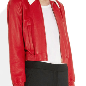 Miu Miu Red Leather Jacket