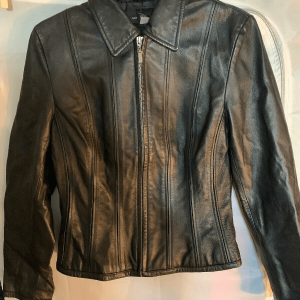 Moda International Black Leather Jacket