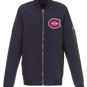 Montreal Canadiens Lightweight Navy Blue Bomber Jacket