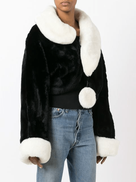 Moschino Question Mark Faux-fur Jacket
