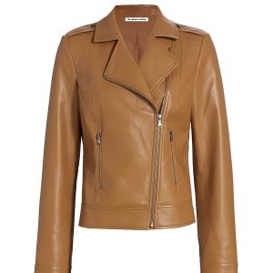 Moto Brown Leather Jacket