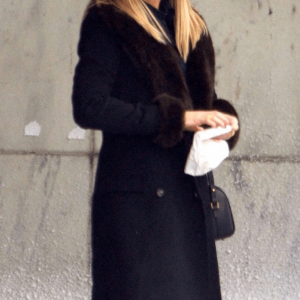 Office Christmas Party Jennifer Aniston Wool Coat