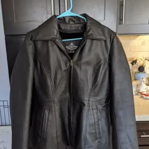 Oscar Piel Black Leather Jacket