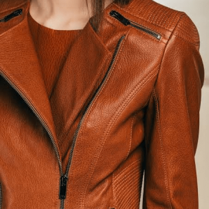 Red Camel Faux Leather Jacket