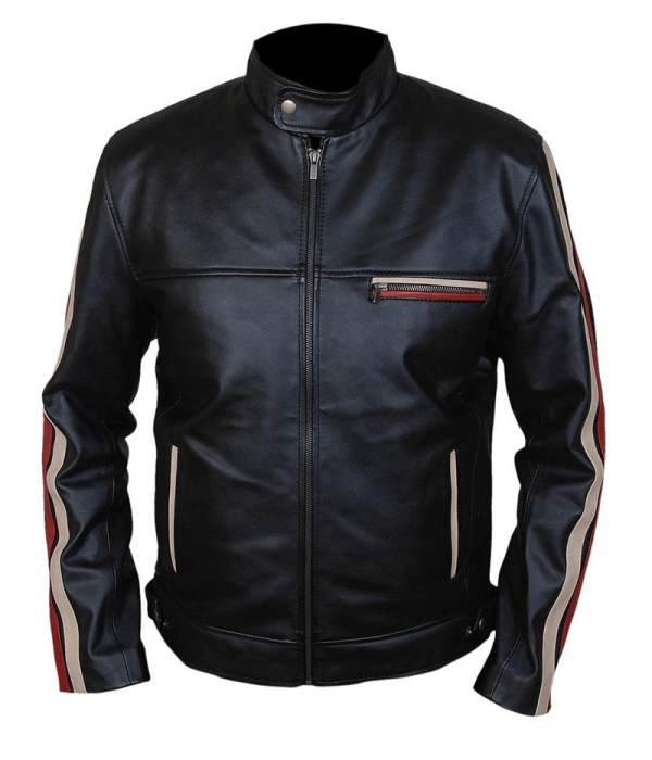 Retro Hybrid Mayhem Cafe Racer Leather Jacket