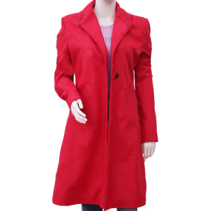 Second Act Film Set Arrive Jennifer Lopez Red Wool Coat