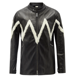 Stefan Cooke Shearling-trim Black Jacket