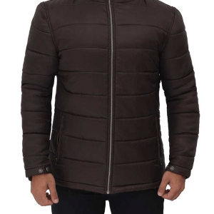 Stuart Mens Dark Brown Puffer Jacket