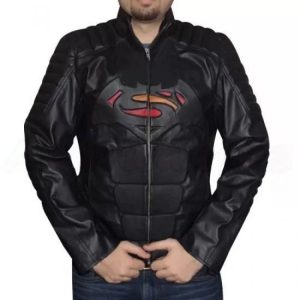 Superman Vs Batman 2 In 1 Logo Leather Jacket