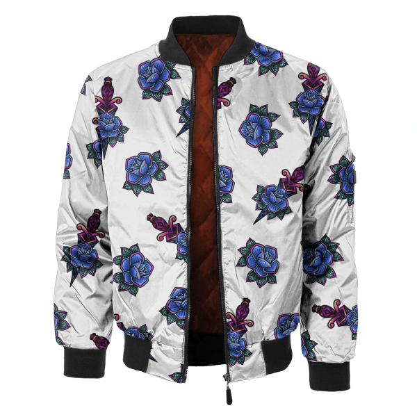 Tattoo Pattern Bomber Jacket