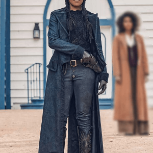 The Harder They Fall 2021 Regina King Black Long Coat