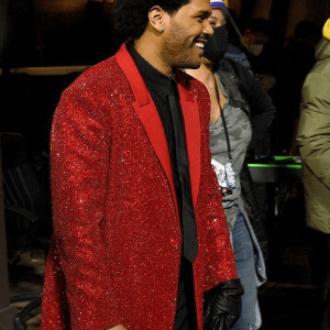 The Weeknd Super Bowl Red Blazer