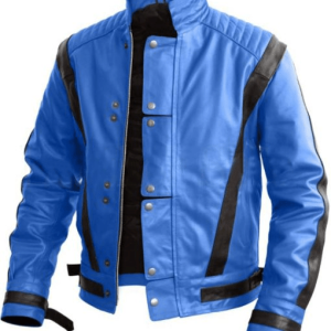 Thriller Michael Jackson Blue Leather Jacket