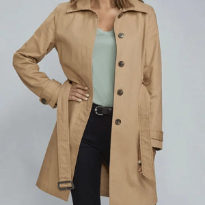 To Catch A Spy Nathalie Kelley Brown Cotton Coat