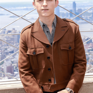 Tom Holland Brown Jacket