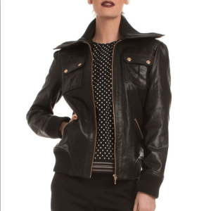 Trina Turk Black Faux Leather Jacket