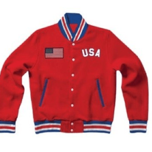 United States Red Letterman Jacket