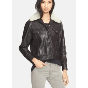 Veda Padre Leather Shearling Jacket