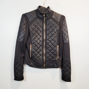 Victoria Secret Quilted Vegan Brown Leather Moto Jacket