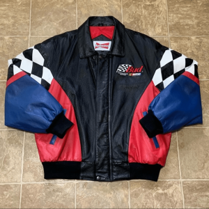 Vintage Budweiser Racing Leather Jacket