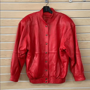 Vintage John Michael Red Leather Jacket