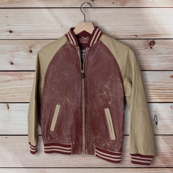 Vintage Wilsons Red Leather Juniors Jacket