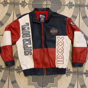 Vintage 98 Super Bowl Xxxii Leather Jacket