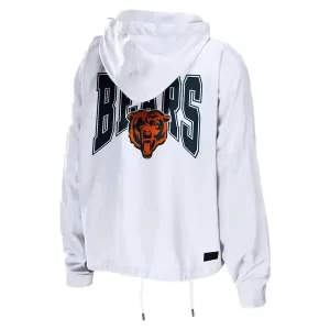 Wear By Erin Andrews White Chicago Bears Hoodie